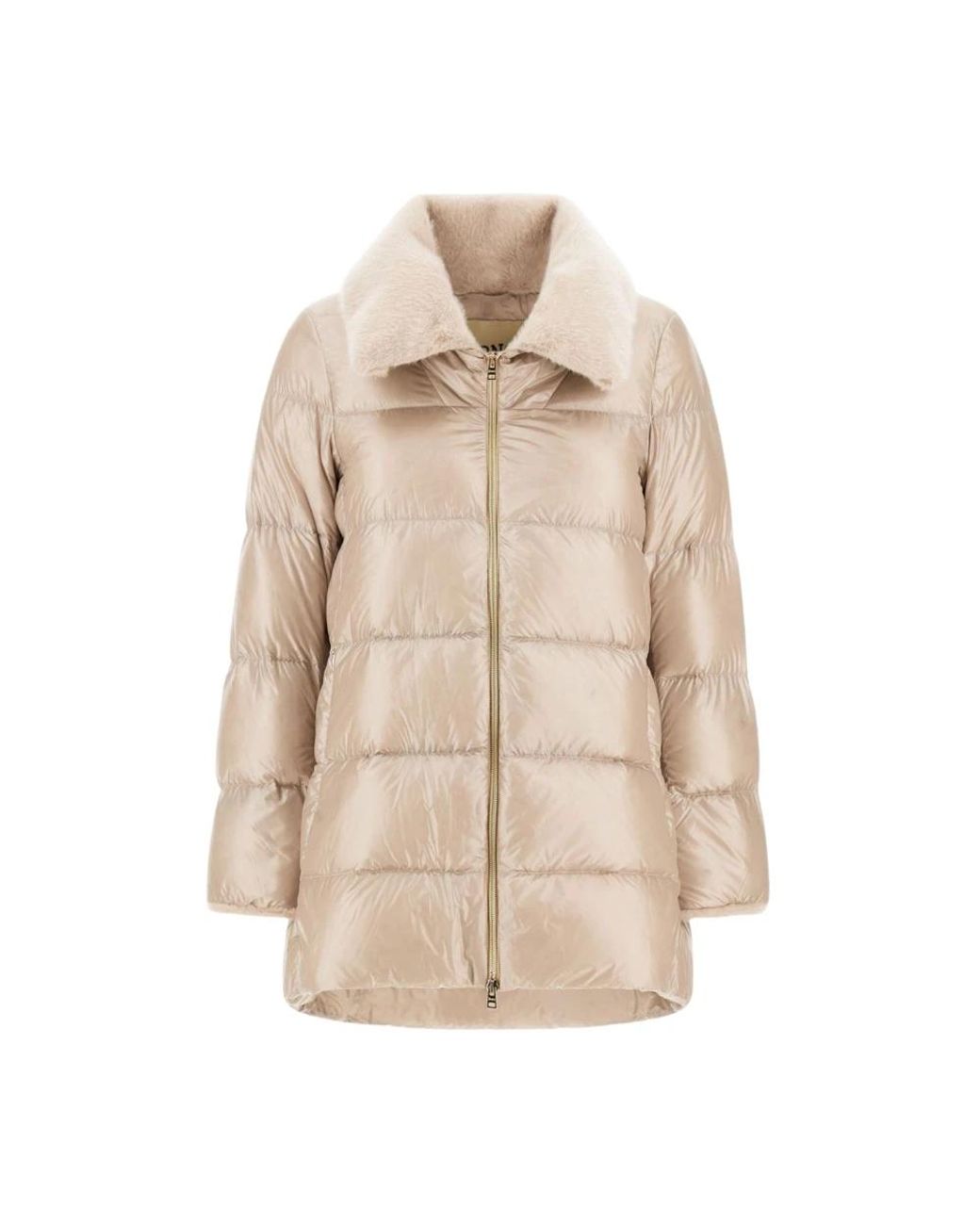 Herno Jassen ,Nylon Ultralight A-Shape Jas in het Natural
