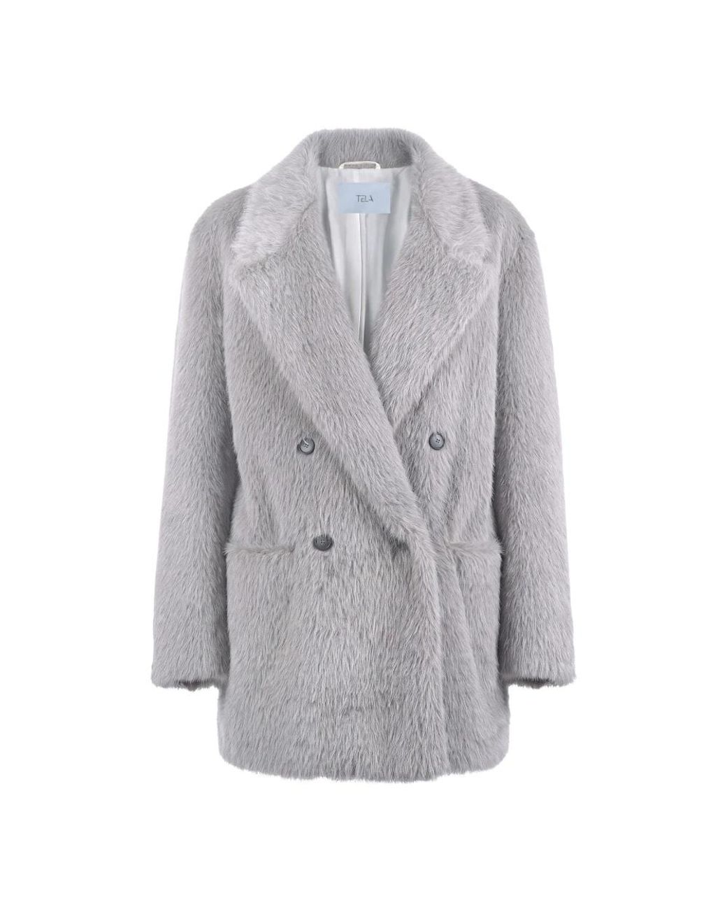 Tela Gray Faux Fur & Shearling Jackets