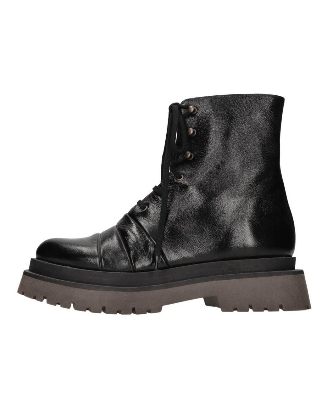 Chie Mihara Black Lace-Up Boots