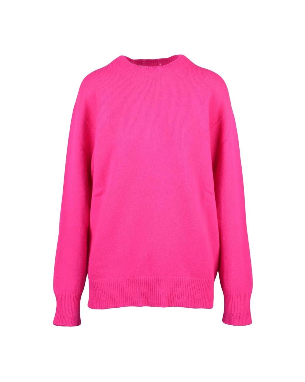 Amaranto Maglia Over Girocollo in het Pink