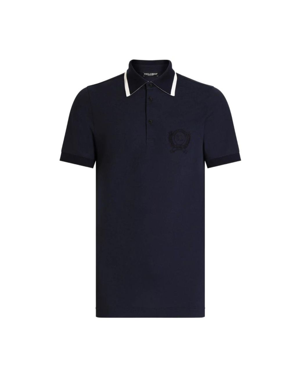 Dolce & Gabbana Blue Polo Shirts for men