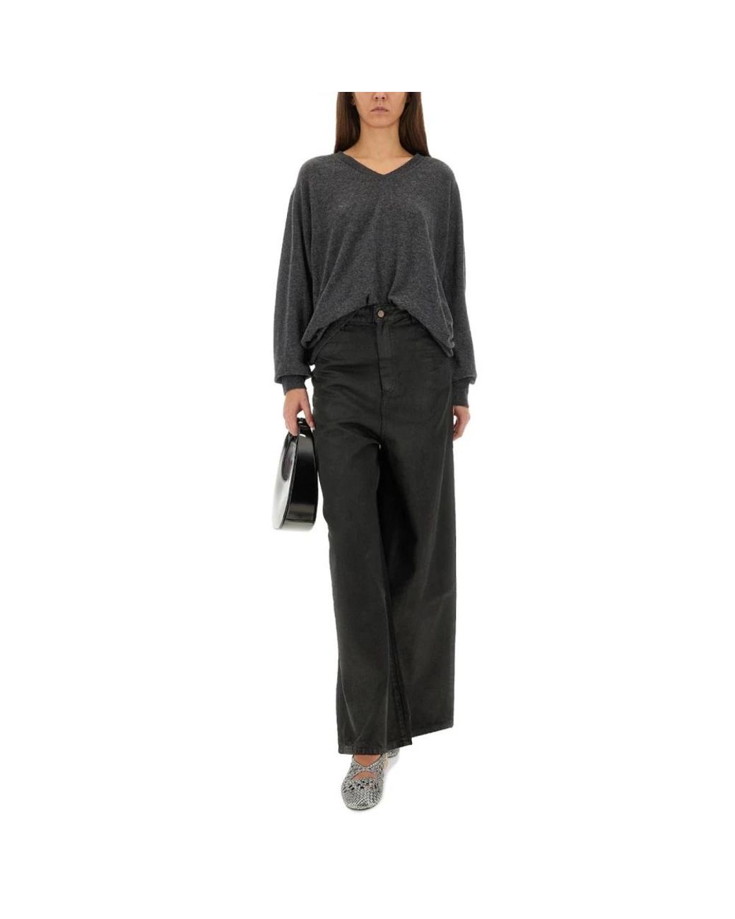 Alysi Black Wide Jeans