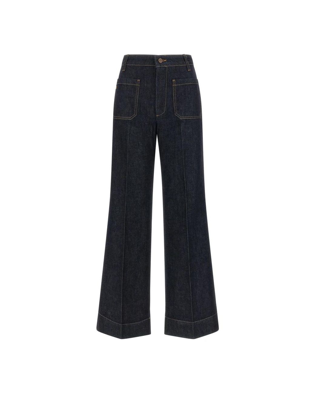 Victoria Beckham Blue Wide Jeans