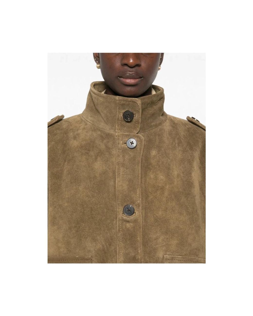Leather Jackets Sessun de color Green