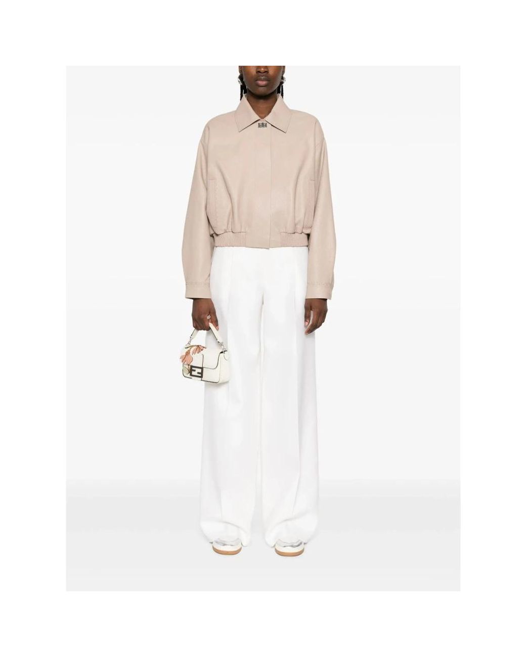 Fendi Natural Bomber Jackets