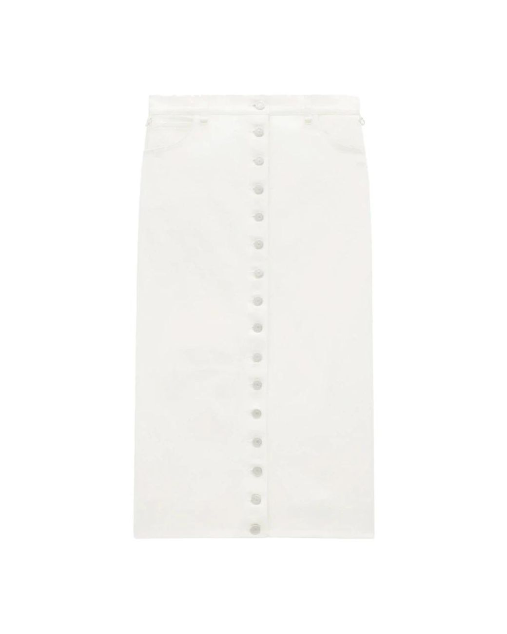 Courreges Rokken ,Wit ,Denim Flex Denim Rok in het White