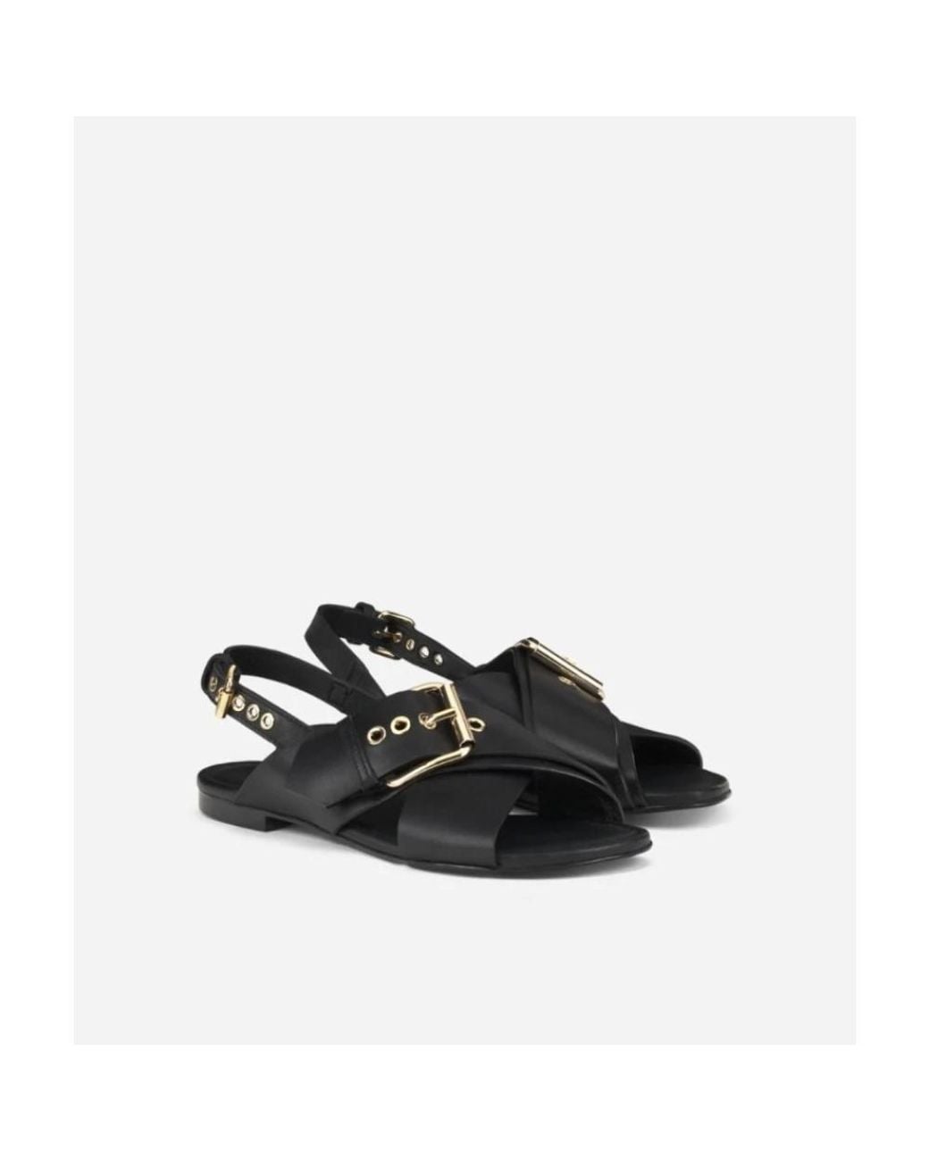 Agl Attilio Giusti Leombruni Black Flat Sandals
