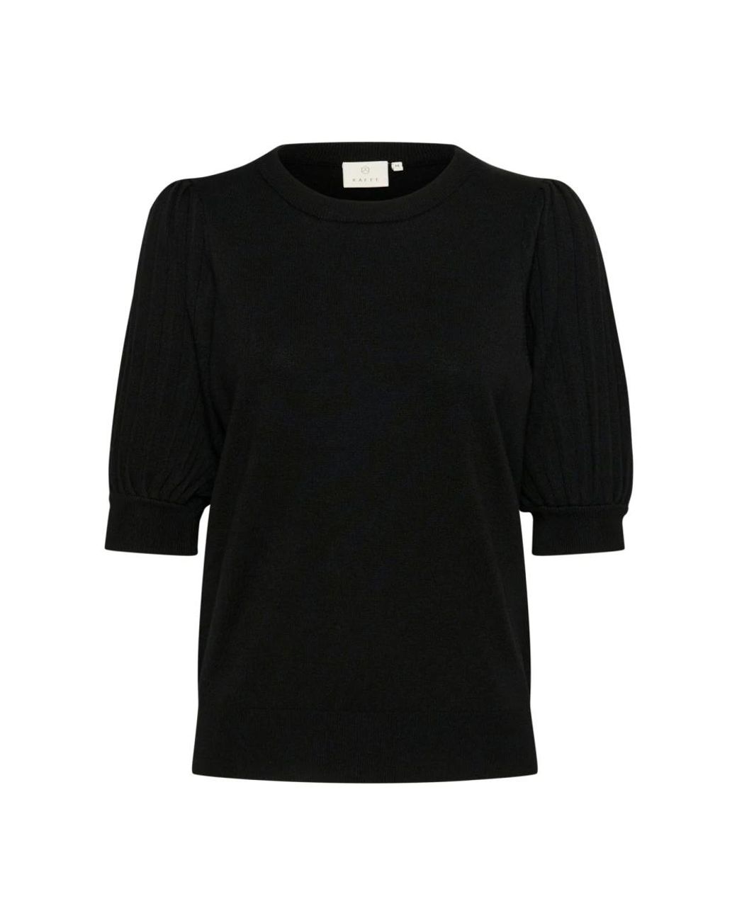 Kaffe Truien & Vesten ,Zwart ,Kalone Knit Pullover 1/2 Sl Strik in het Black
