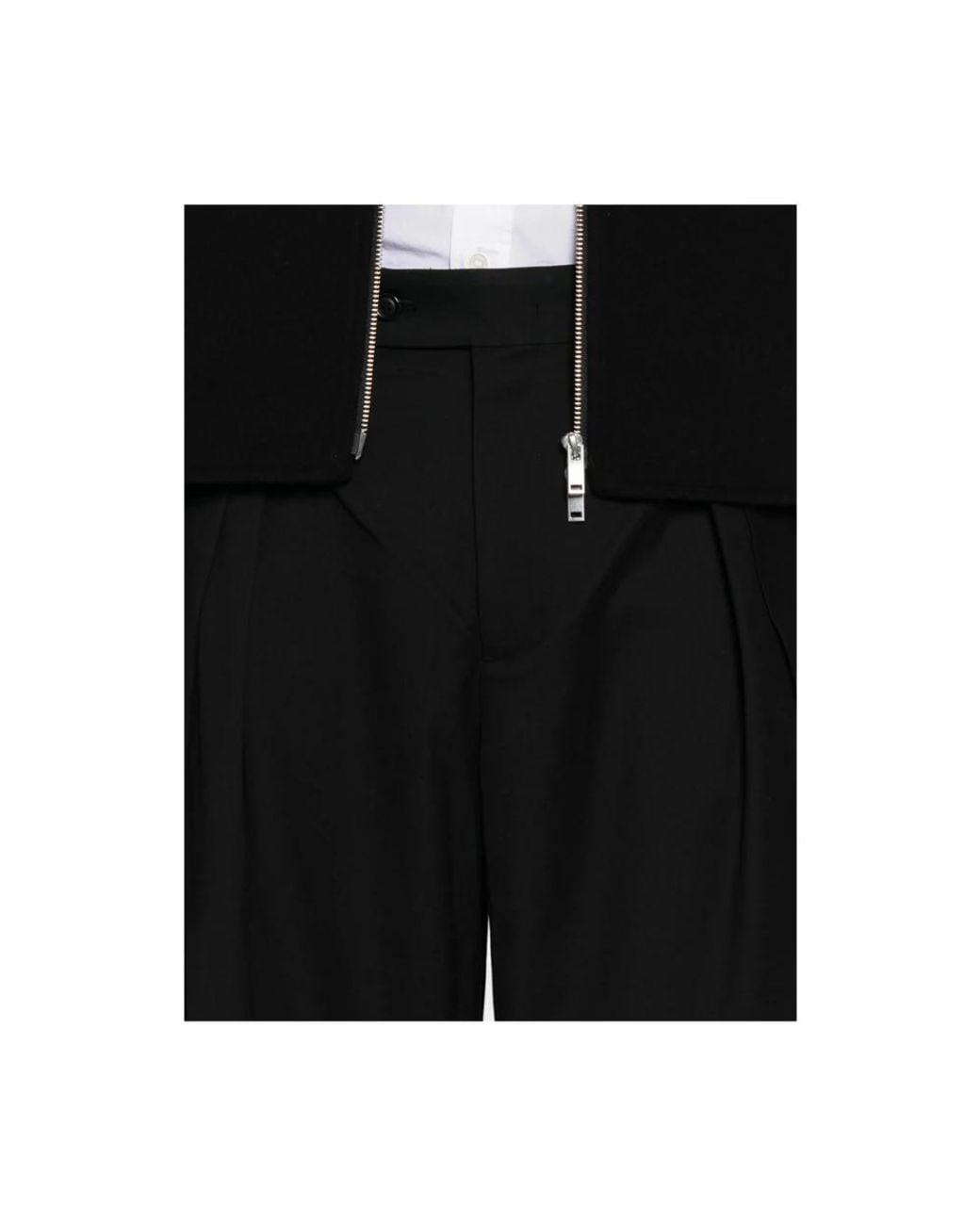 TONYWACK Black Wide Trousers for men