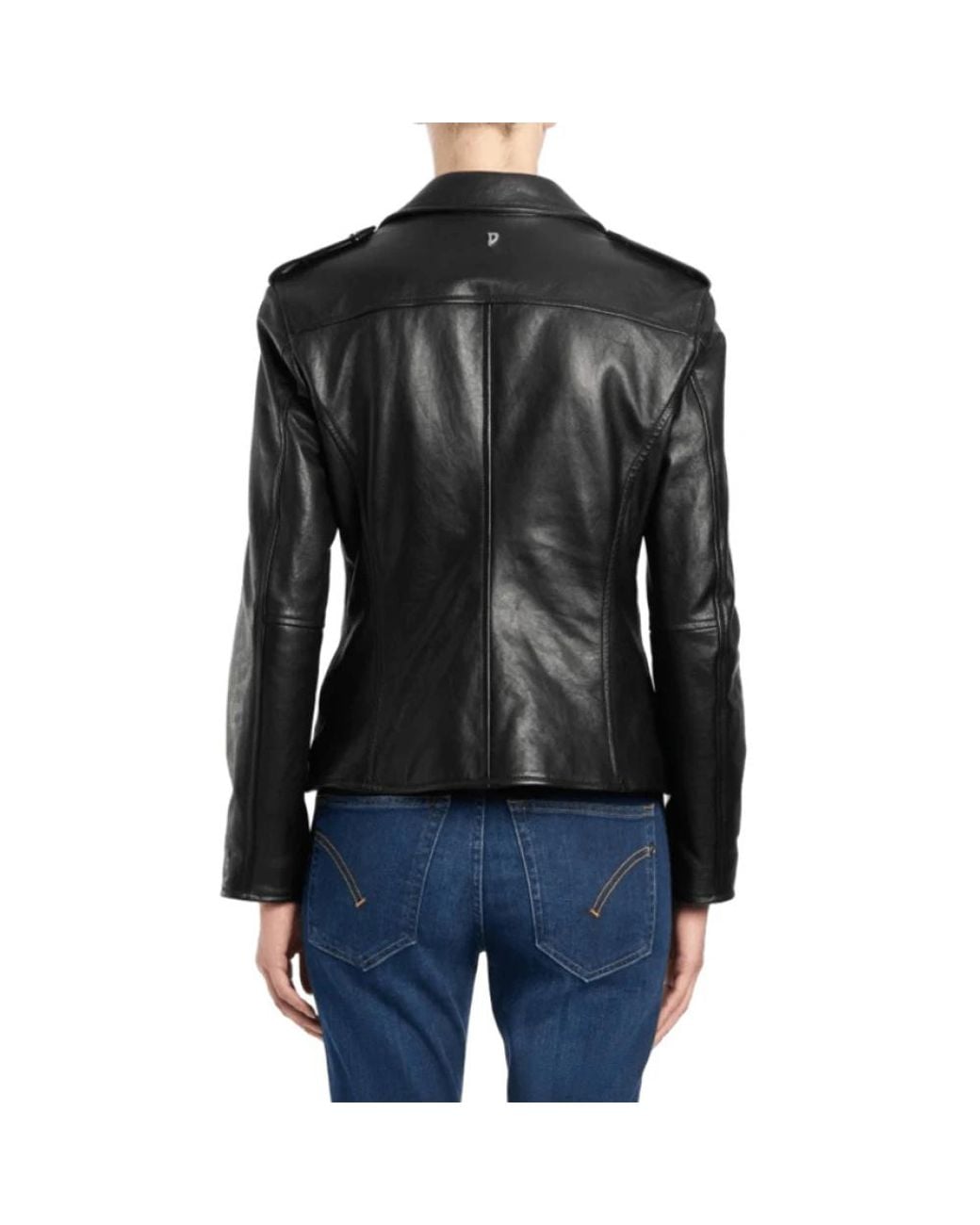 Dondup Black Leather Jackets