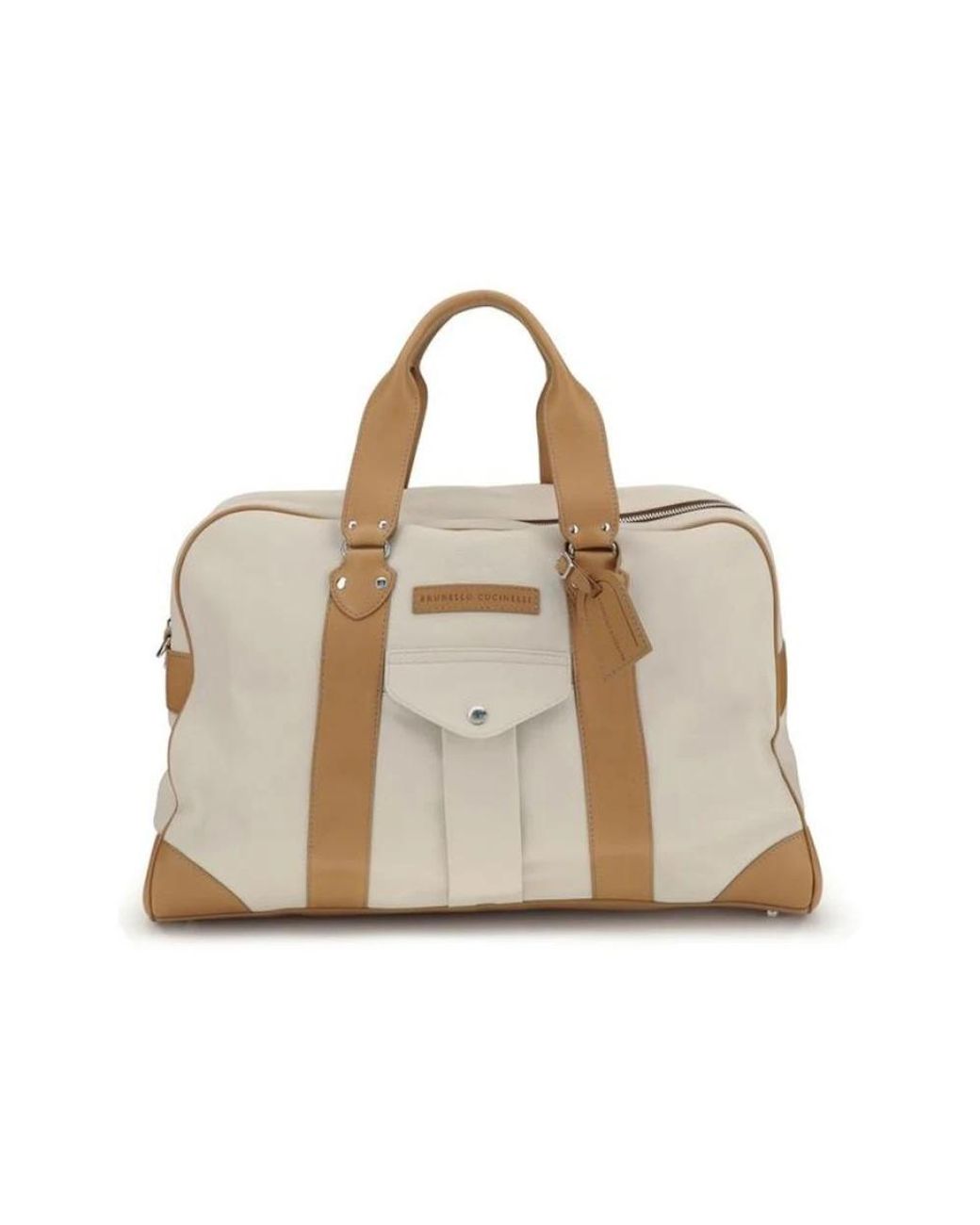 Brunello Cucinelli Natural Weekend Bags for men