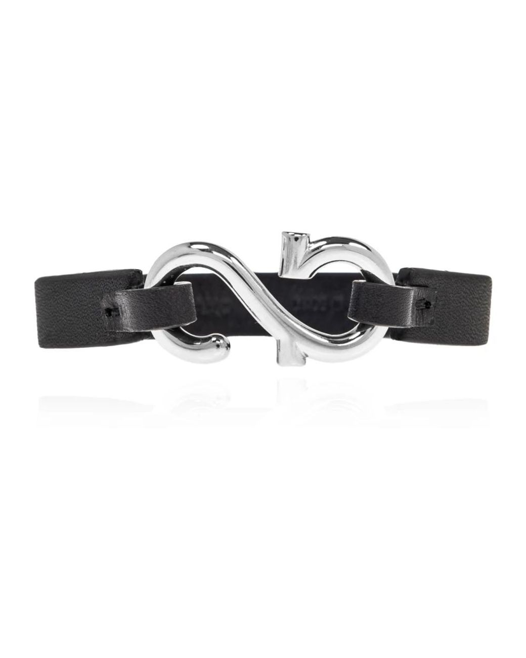 Ferragamo Lederarmband in Black für Herren
