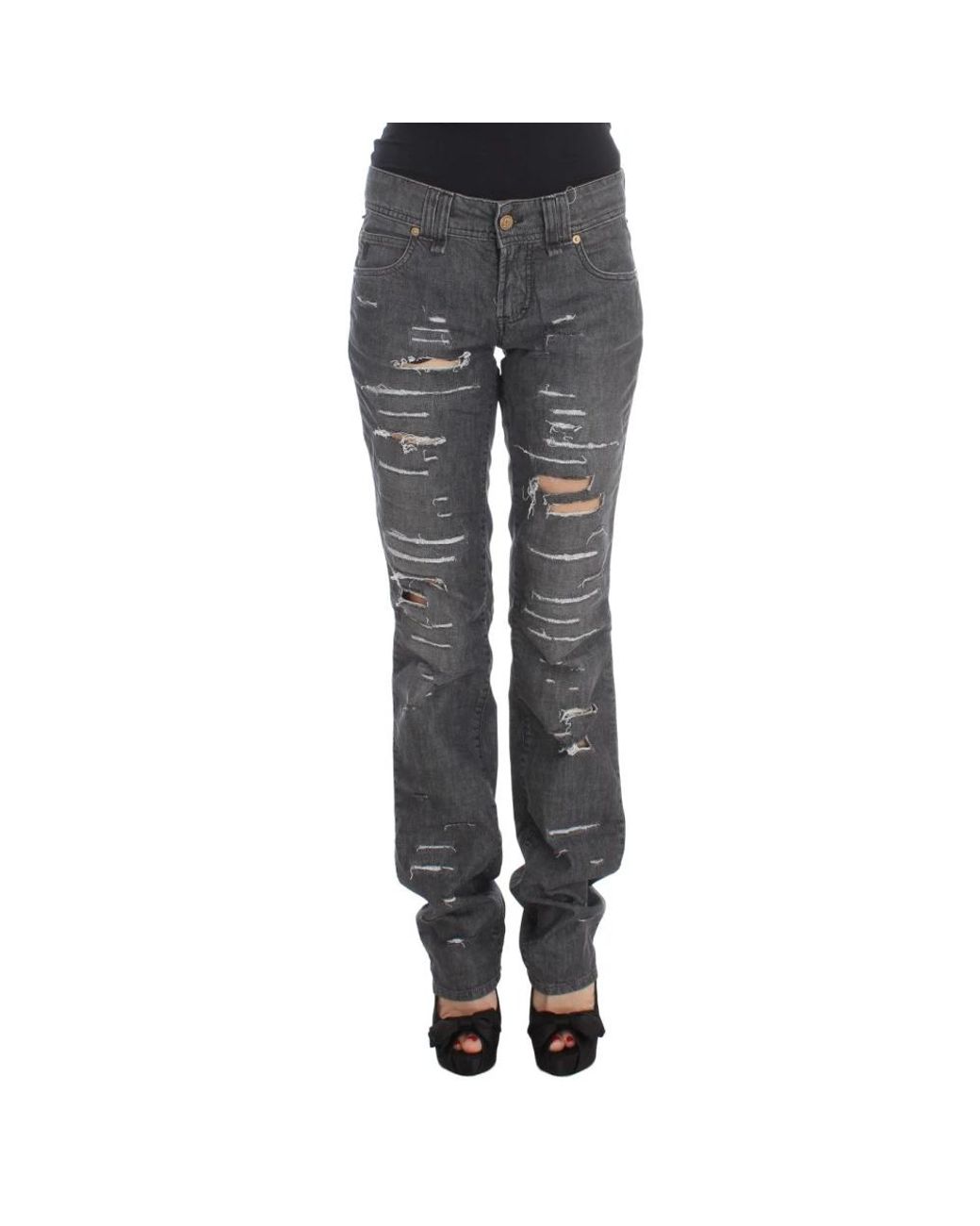 John Galliano Gray Straight Fit Jeans