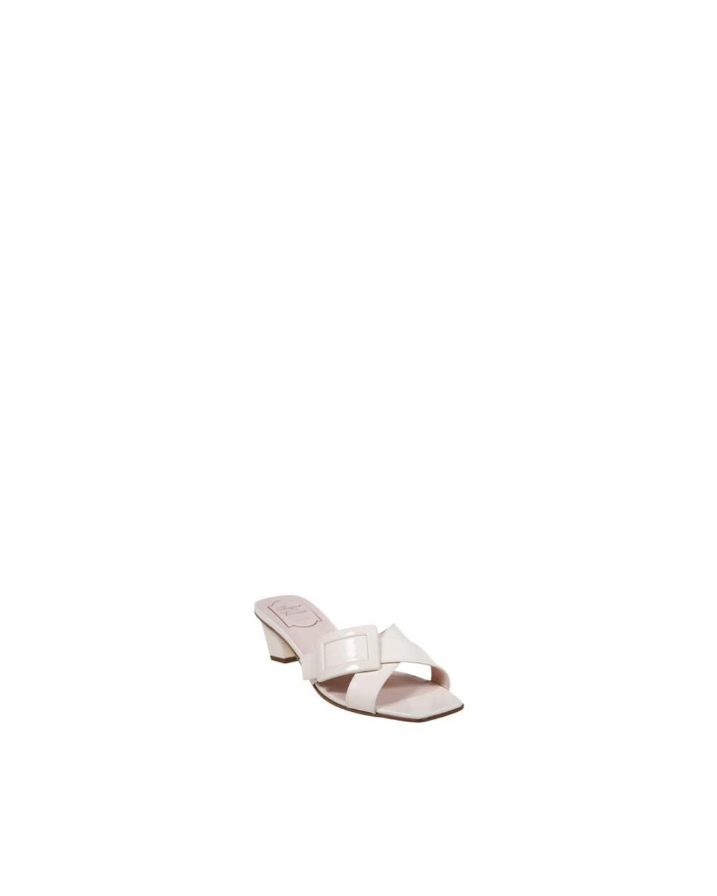 Roger Vivier White Heeled Mules