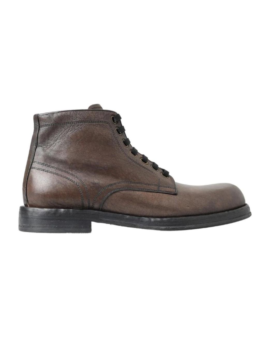 Dolce & Gabbana Brown Lace-Up Boots for men