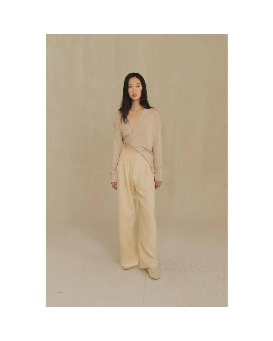 Cortana Natural Tapered Trousers