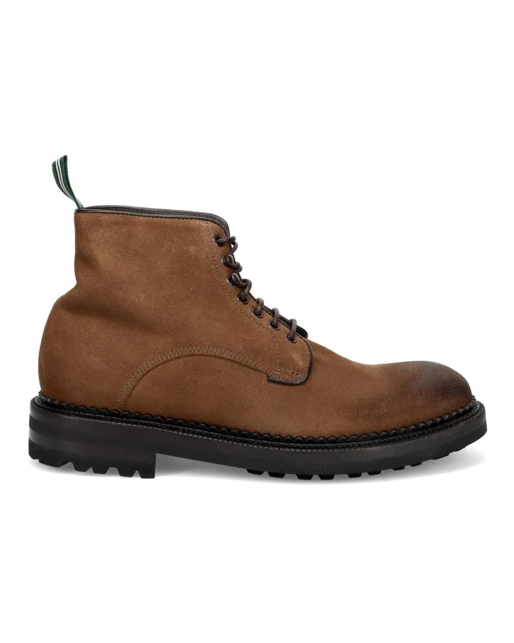 Green George Brown Lace-Up Boots for men