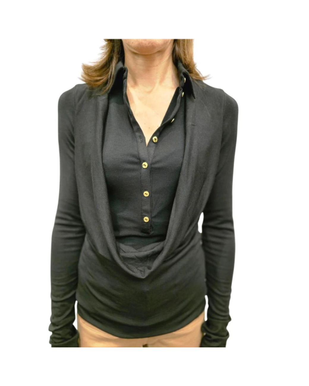 Elisabetta Franchi Black Polo Shirts