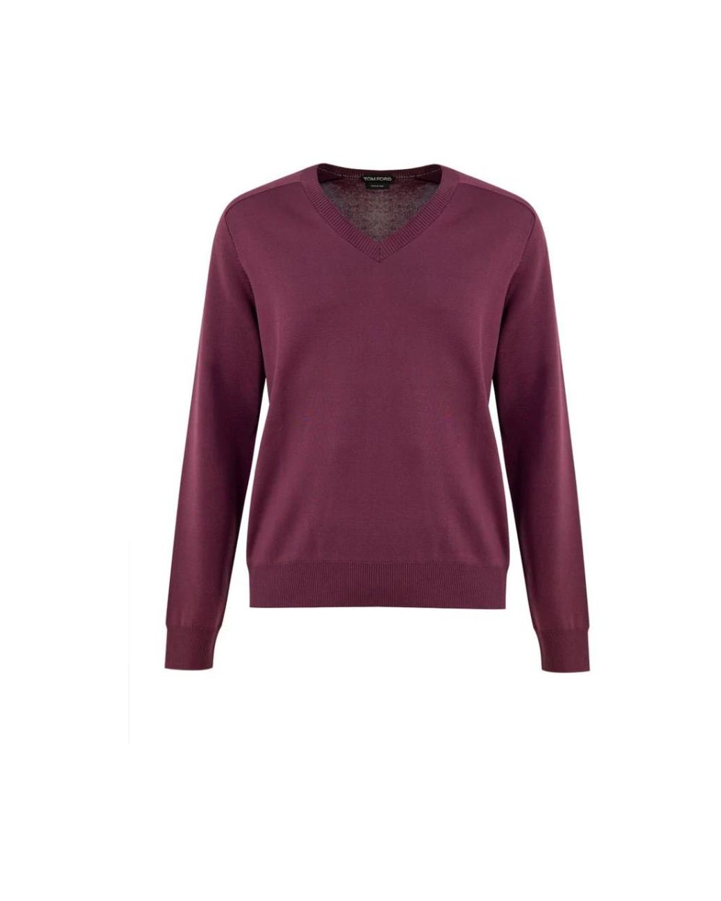 Tom Ford Purple V-Neck Knitwear for men