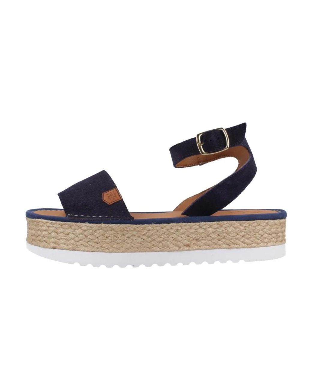 POPA Schoenen ,Blauw ,Kalamis Flat Sandalen in het Blue