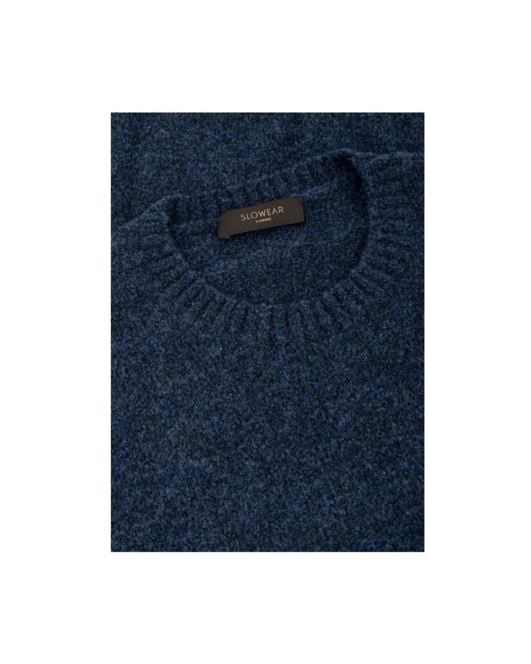 Zanone Rundhals-Pullover in Blue für Herren