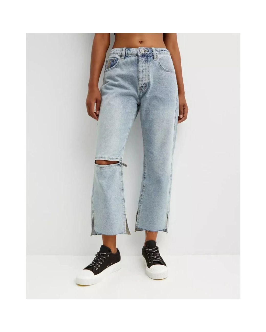 One Teaspoon Blue Cropped Jeans