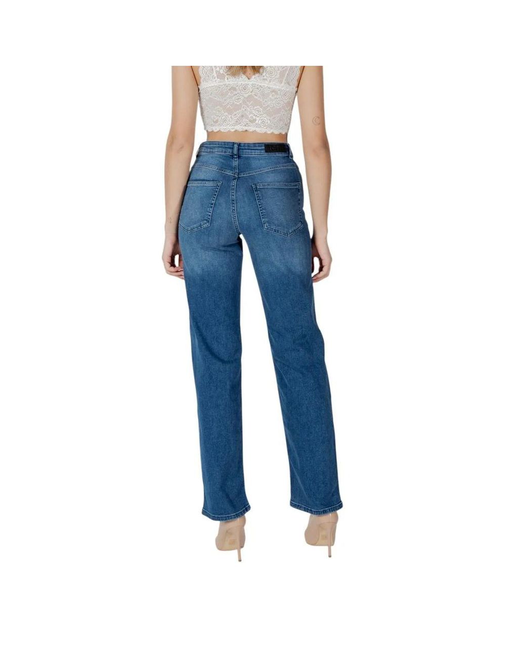 Straight Jeans Ichi de color Blue
