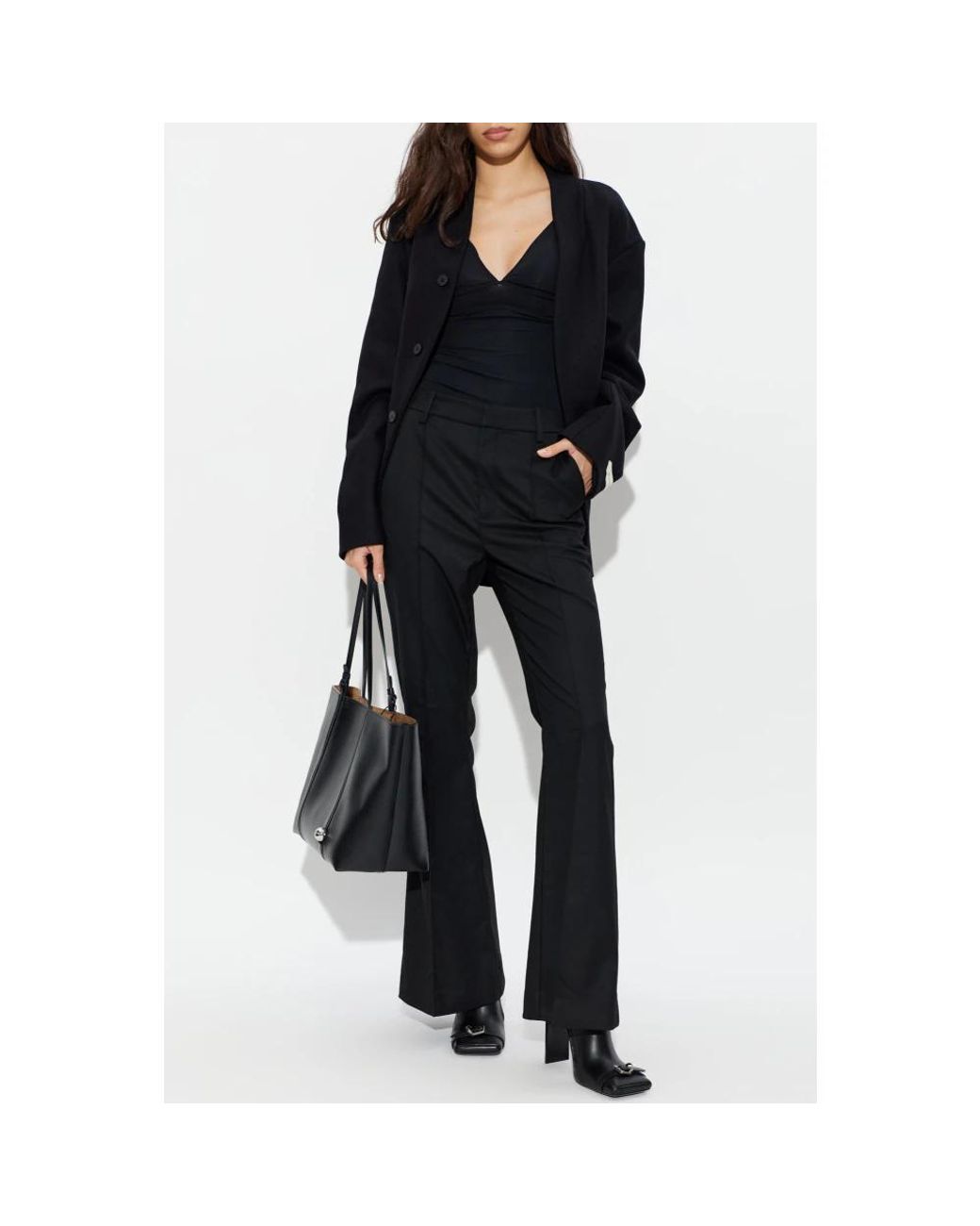 Gestuz Black Wide Trousers