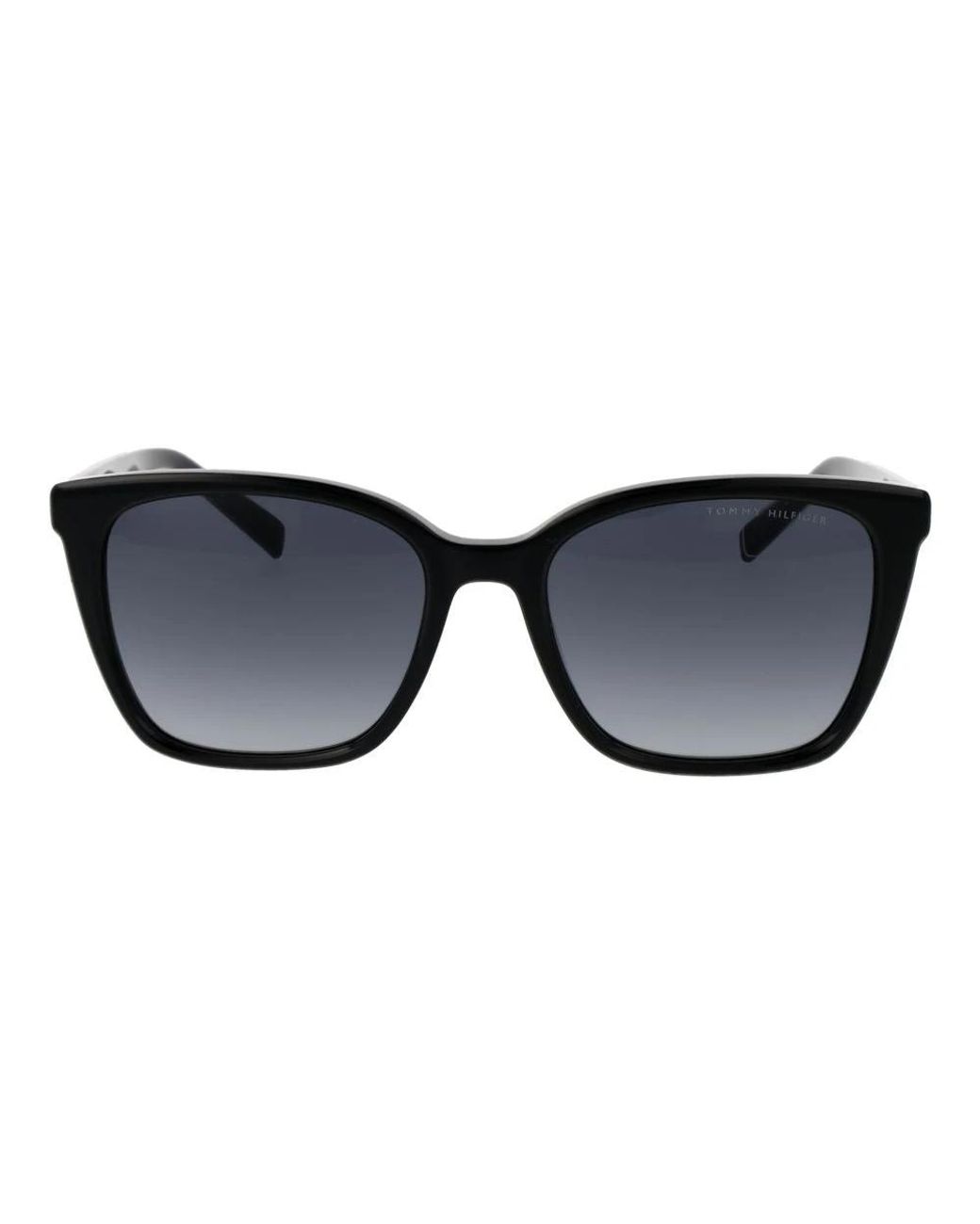 Tommy Hilfiger Black Square Frame Gradient Sunglasses