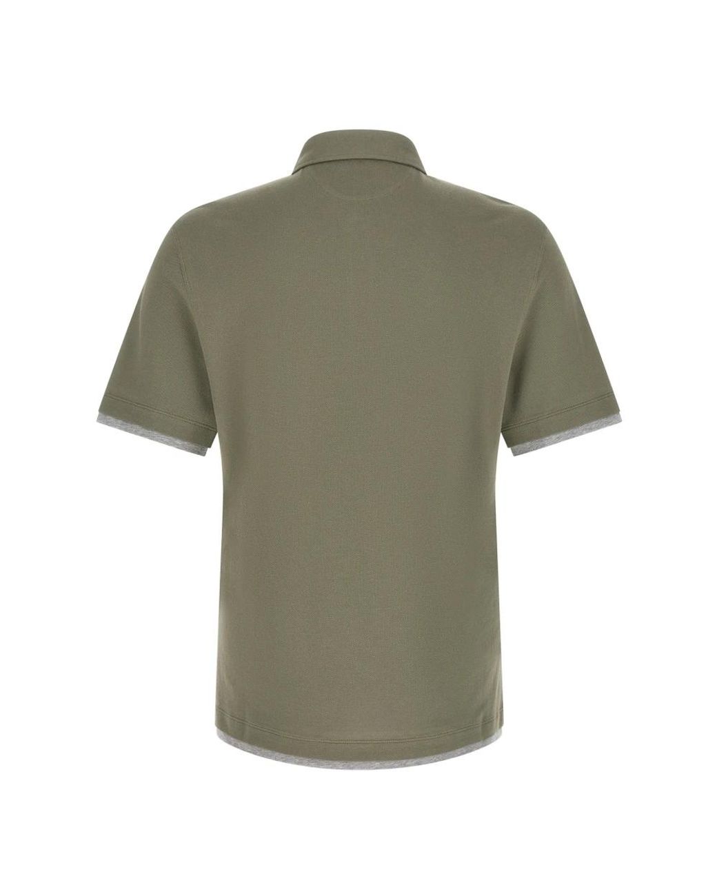 Brunello Cucinelli Green Polo Shirts for men