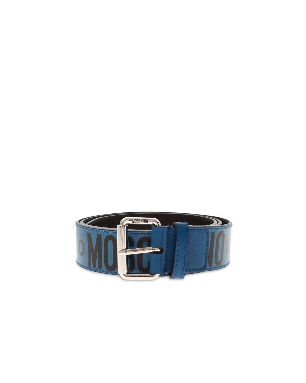 Moschino Logo Gürtel in Blue für Herren