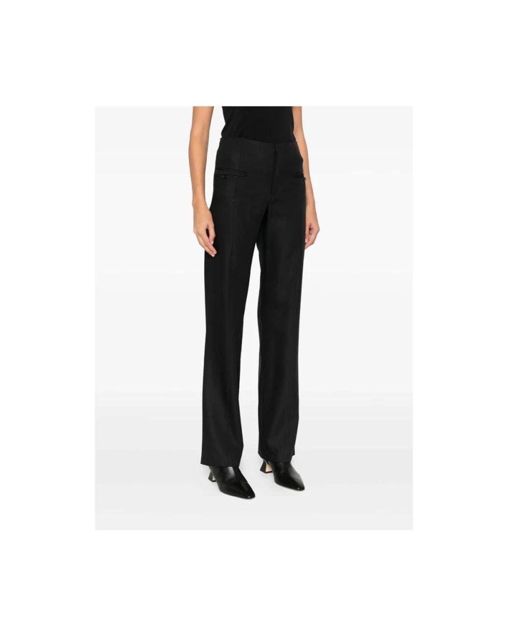 Loulou de Saison Black Straight Trousers