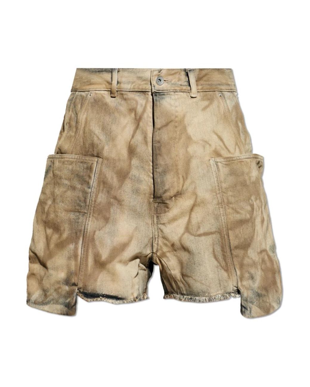Rick Owens Natural Denim Shorts for men