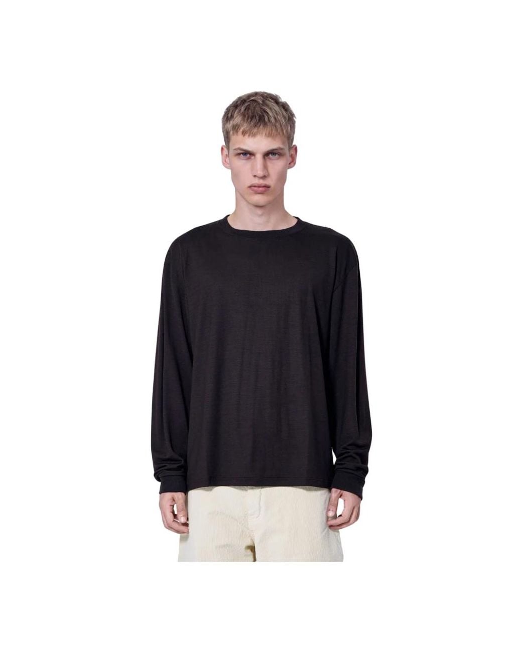 Studio Nicholson Black Long Sleeve T-Shirts for men
