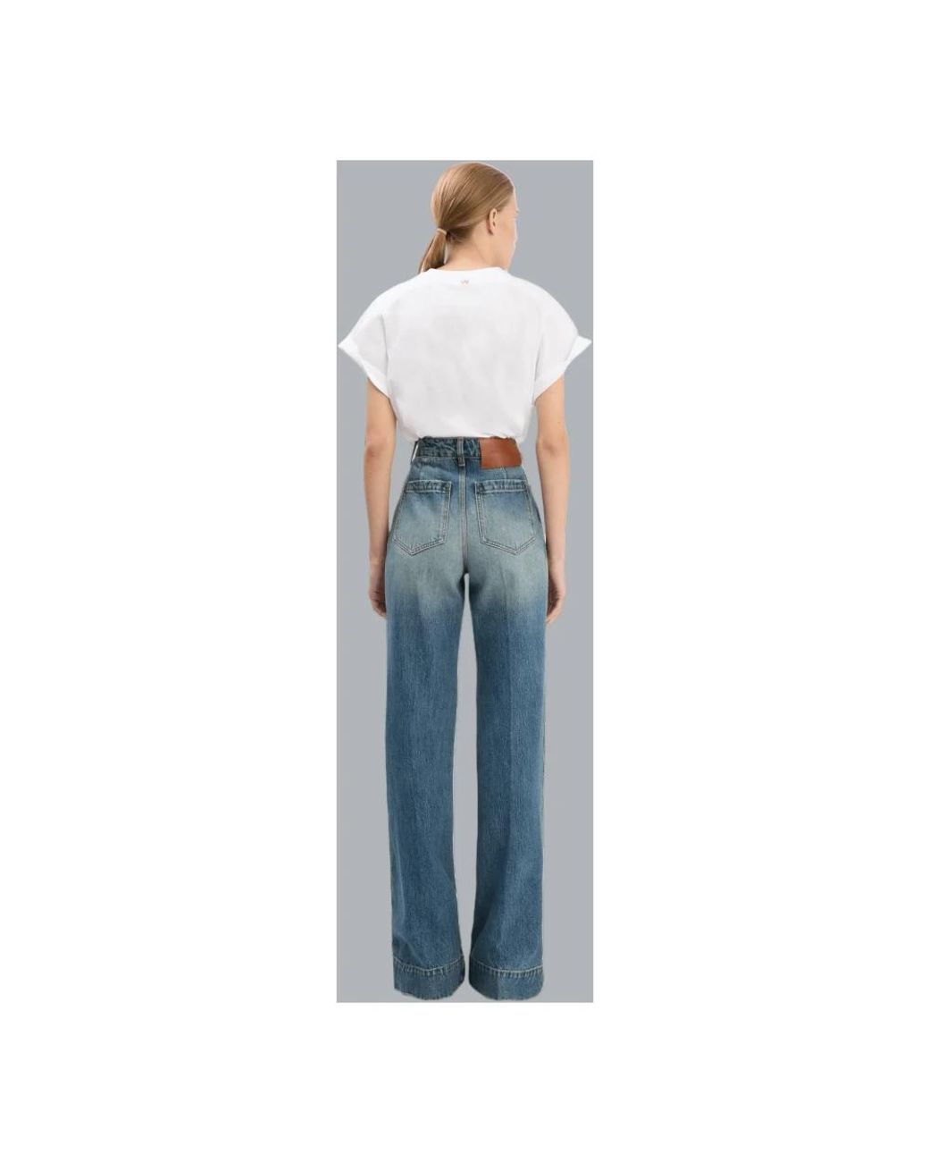 Victoria Beckham Blue Straight Fit Jeans