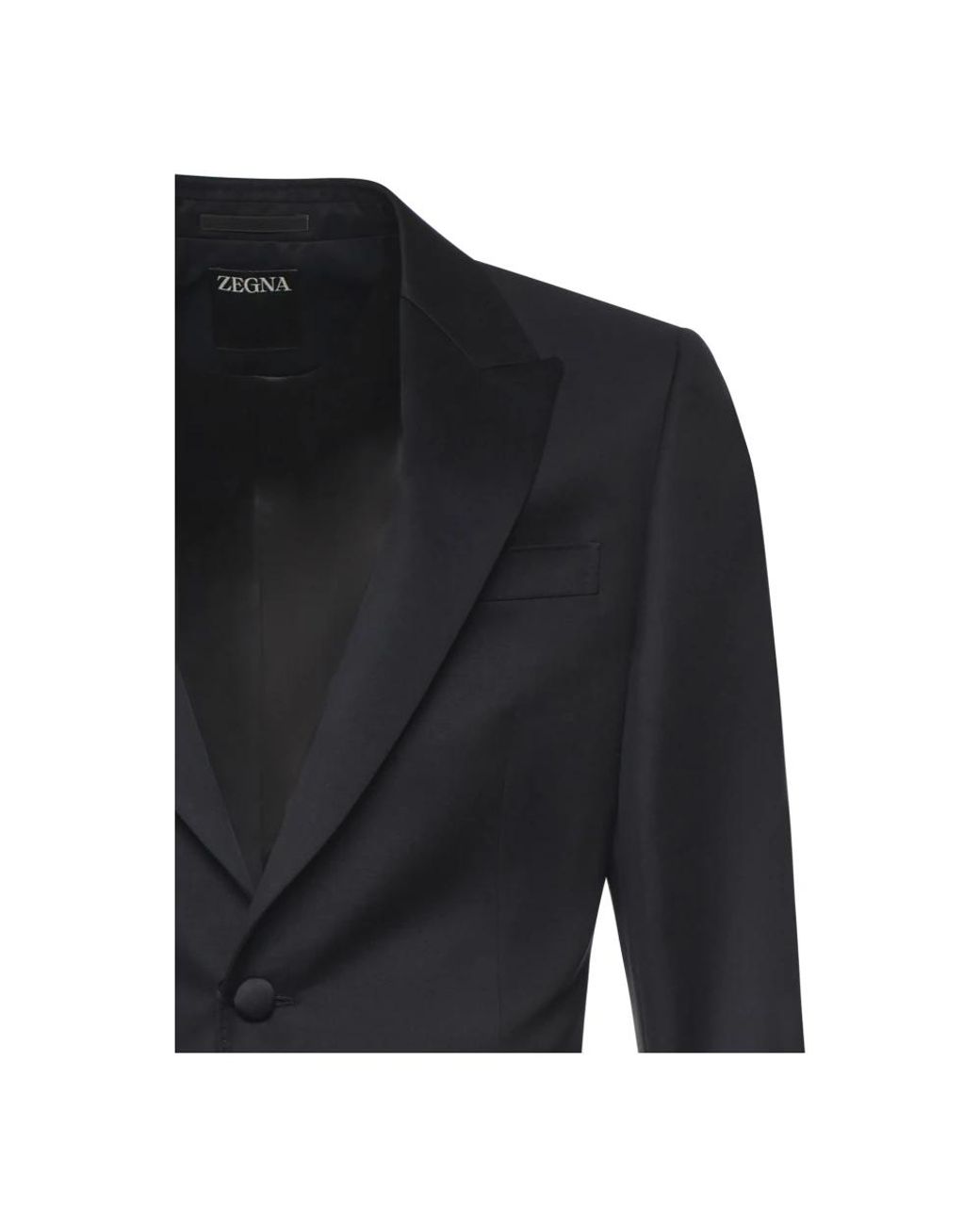 Zegna Black Single Breasted Suits for men