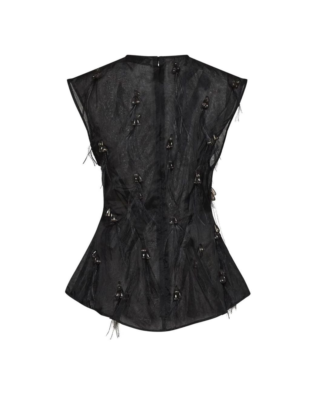 GIUSEPPE DI MORABITO Black Sleeveless Tops
