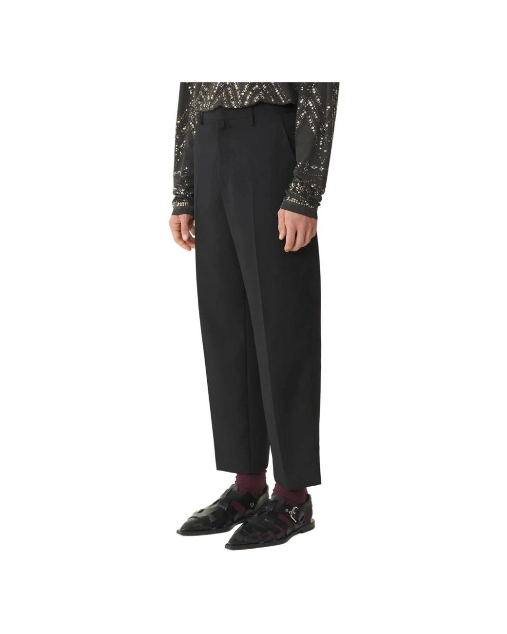 Lanvin Black Straight Trousers for men