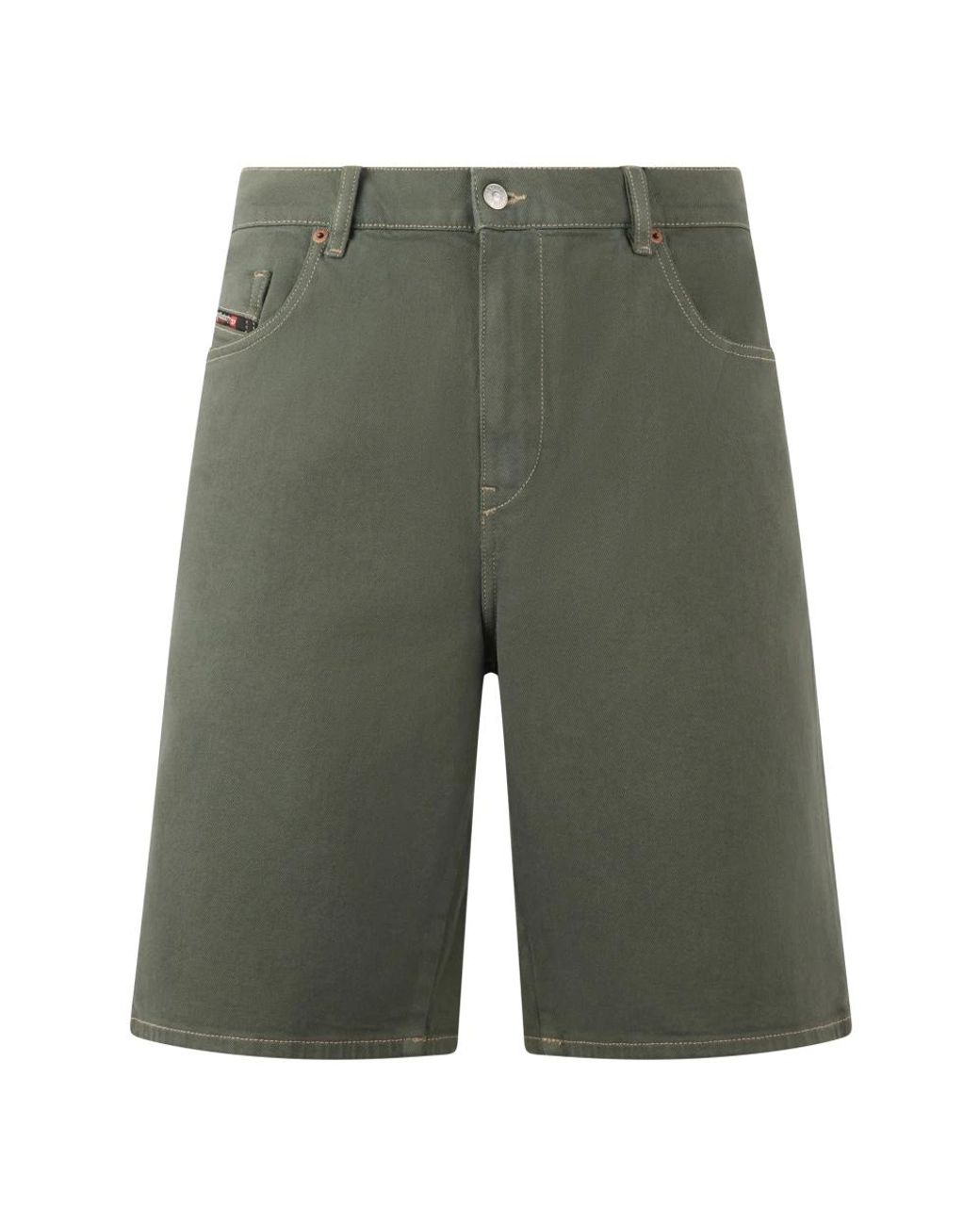 DIESEL Green Denim Shorts for men