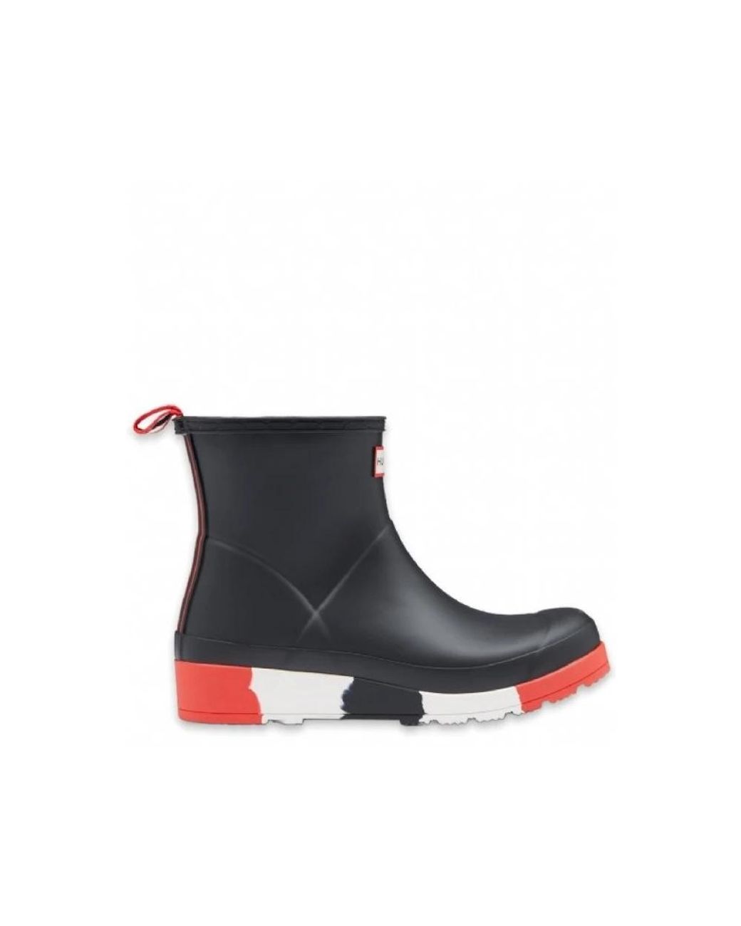 Hunter Schoenen ,Zwart ,Short Stripe Sole Play Boot in het Blue