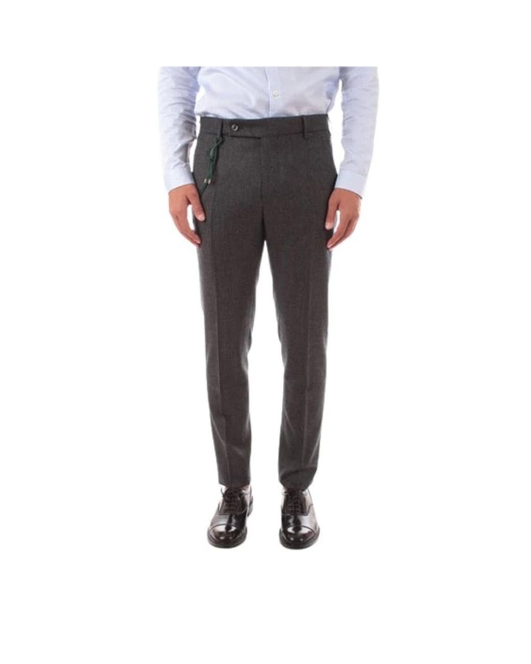 Berwich Gray Slim-Fit Trousers for men