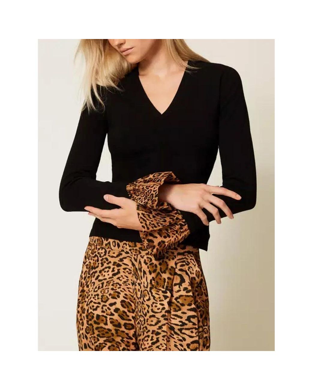 Twinset Black V-Neck Knitwear