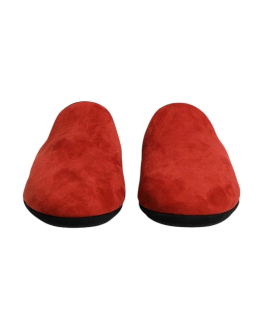 Dolce & Gabbana Red Slippers for men