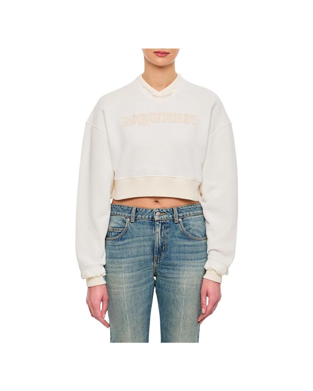 McQueen White Sweatshirts