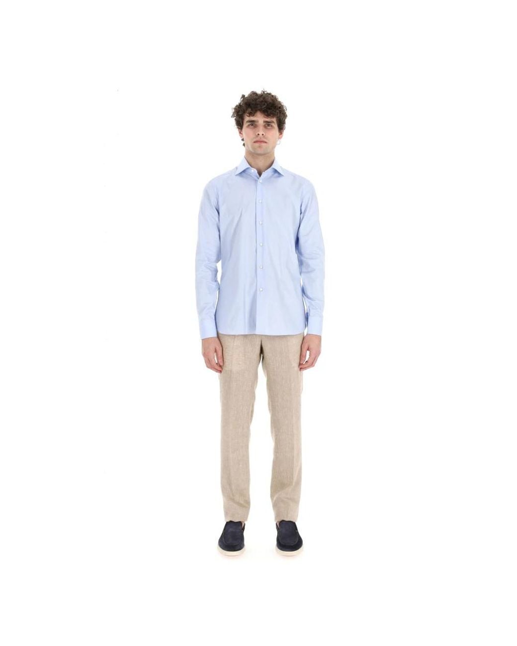 Borriello Blue Casual Shirts for men