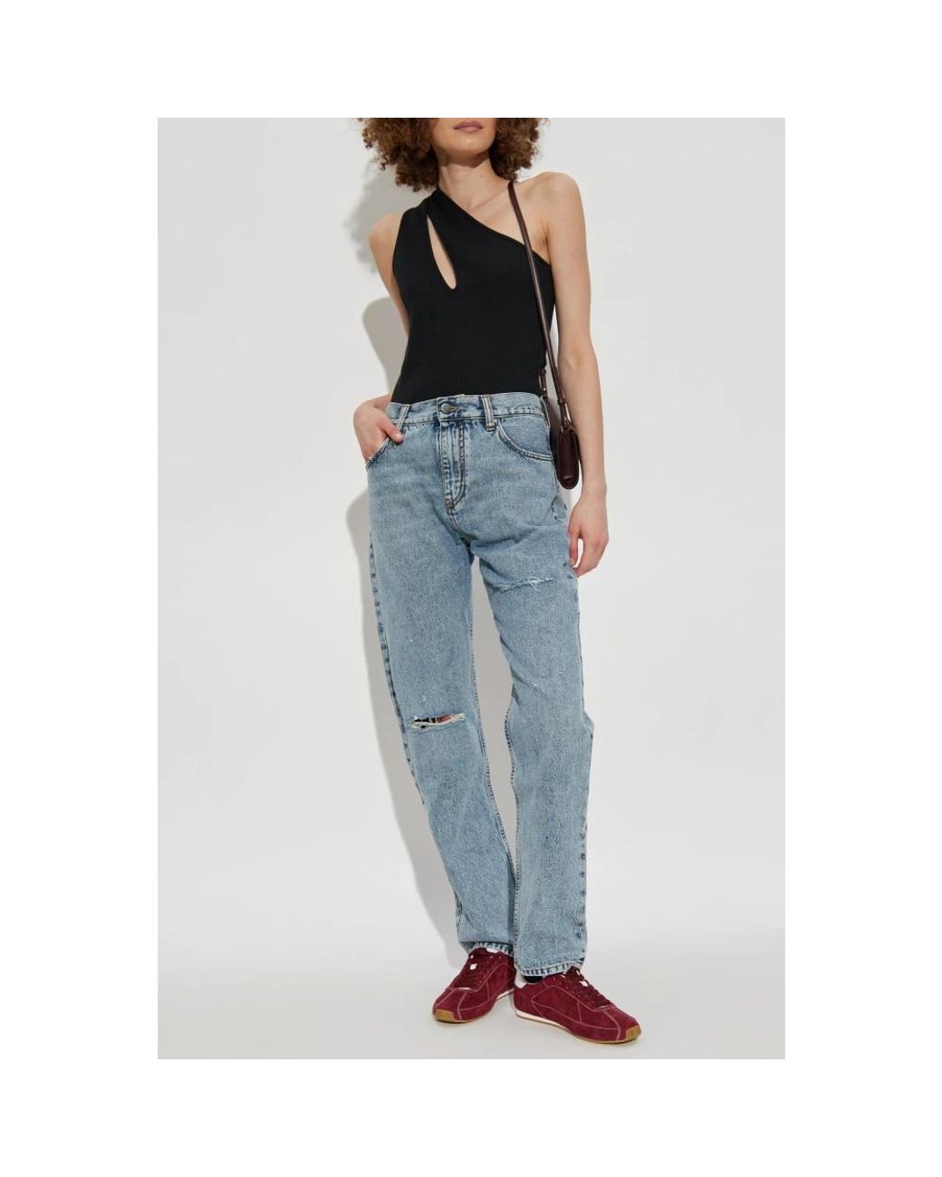 Amiri Jeans ,Blauw ,Katoen Jeans Met Schaafwonden in het Blue