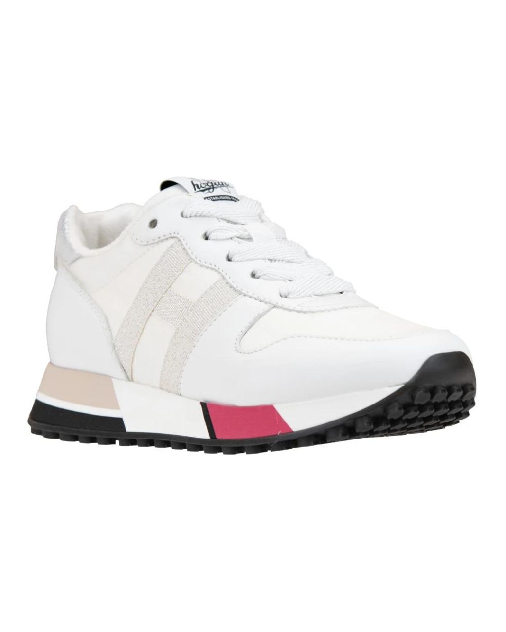 Hogan White Schnürschuhe