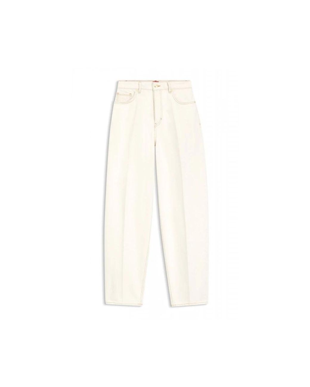 HUGO White Loose Fit Jeans