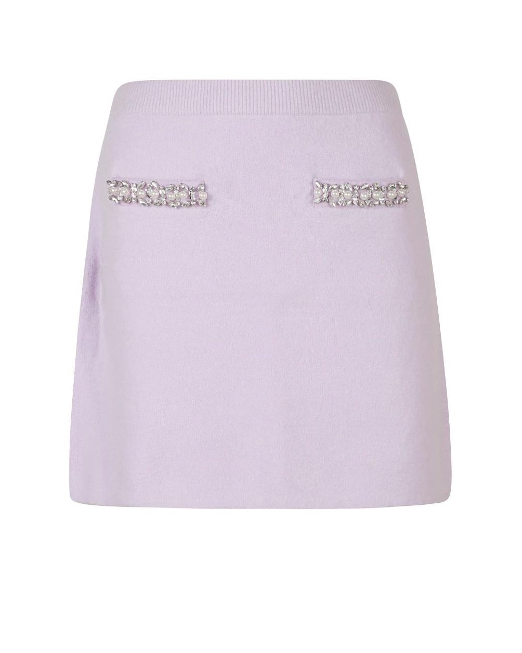 Self-Portrait Purple Short Skirts