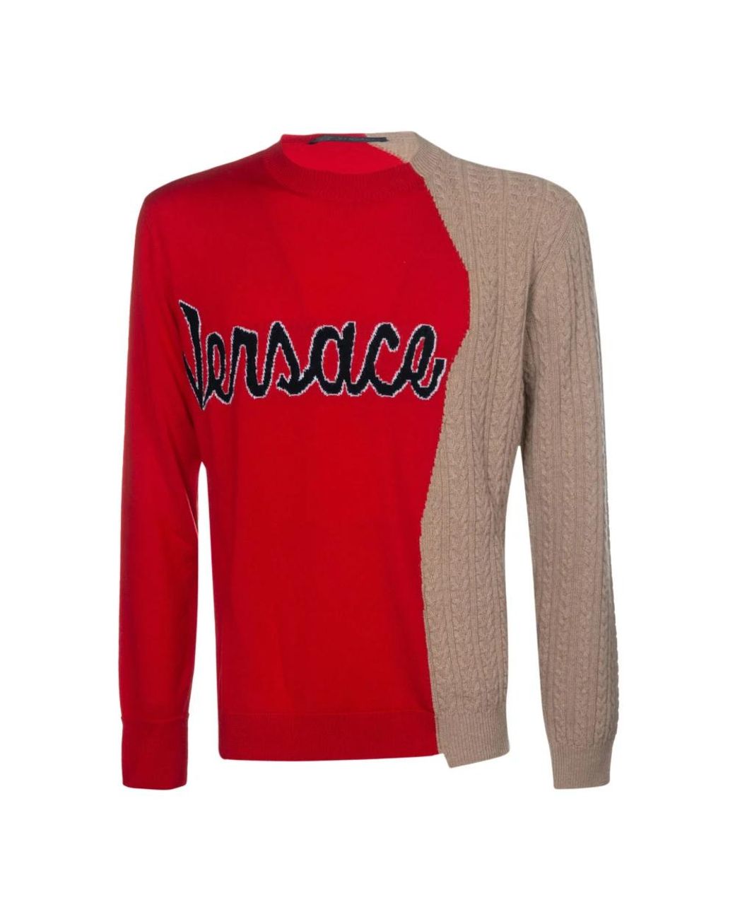 Versace Red Round-Neck Knitwear for men